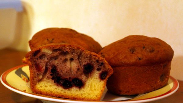 Muffins with blueberries