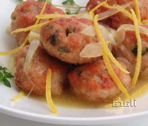 Chicken cutlet with lemon sauce