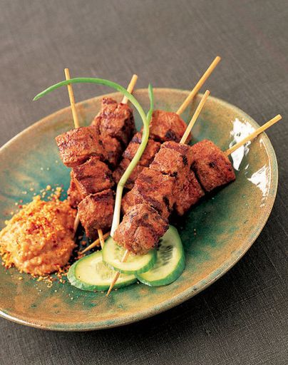 Skewers sate sauce