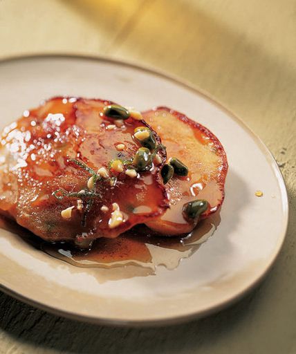 Pancakes with honey and dried fruit