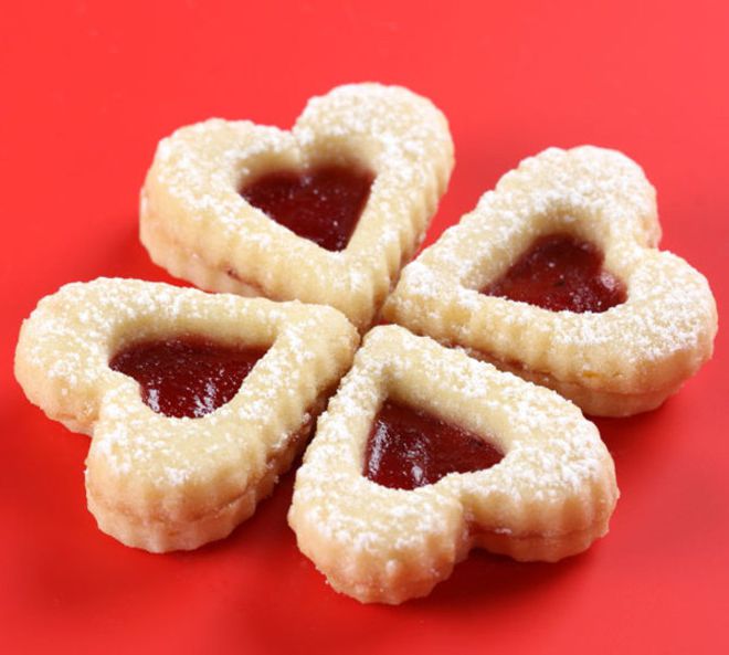 Hearts filled with jam