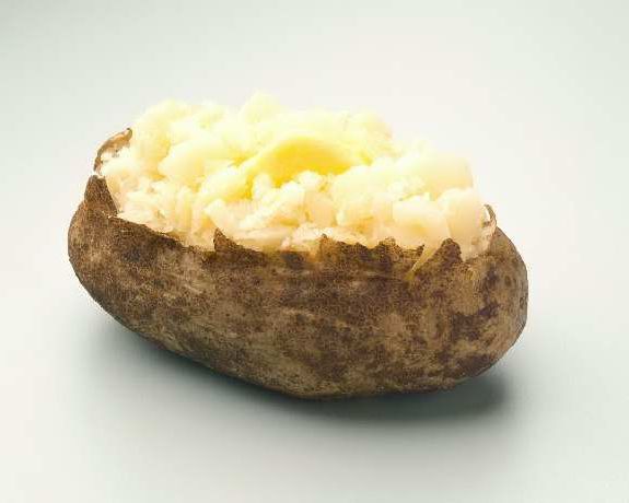 Baked potato halves