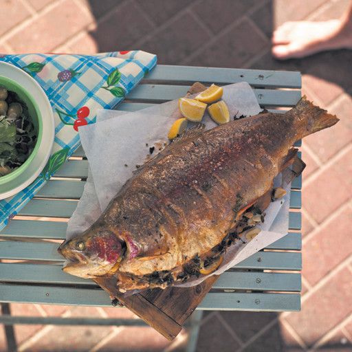 Fried ocean trout