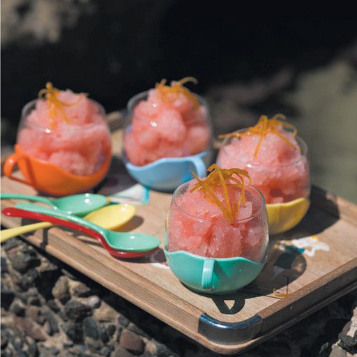 Granite with red grapefruit and Campari