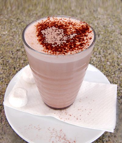 Hot chocolate with rum