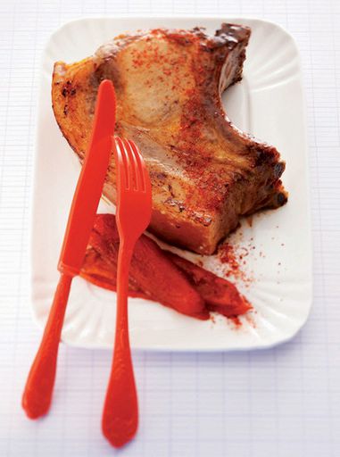 Chop with red pepper