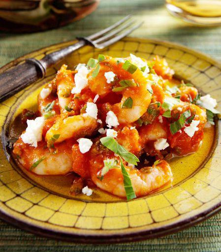 Shrimps in tomato sauce