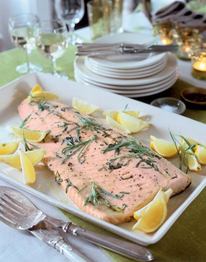 Salmon with herbs and lemon