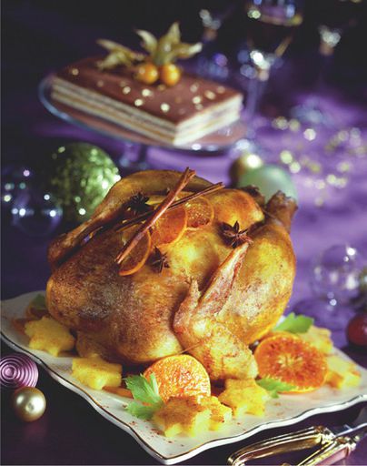 Turkey, baked with lemon and oranges