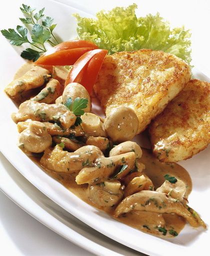 Turkey with mushrooms