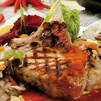 Braised pork loin with vegetables Chinese