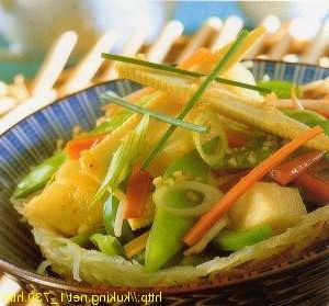 Nests with salad Chinese