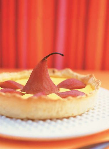 Cake with ricotta cheese and pears