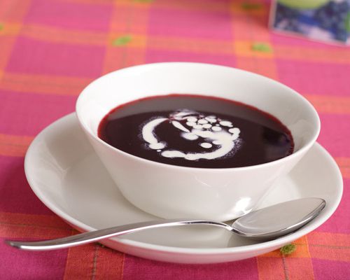 Blueberry soup