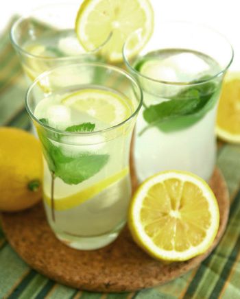 Homemade lemonade with honey