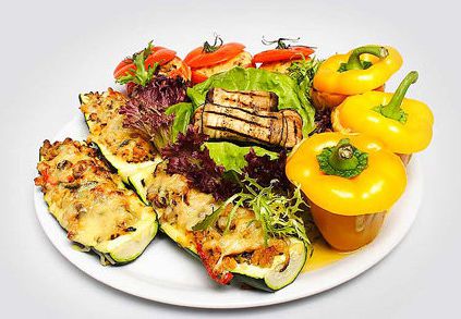 Vegetables in a creamy mint sauce