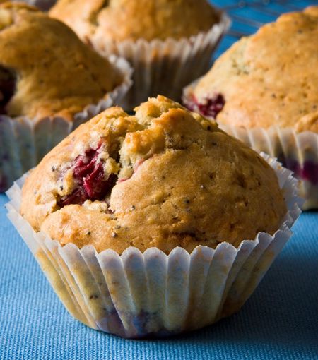 Muffins with cherries
