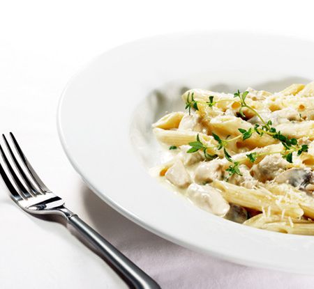 Penne with ricotta, herbs and lemon