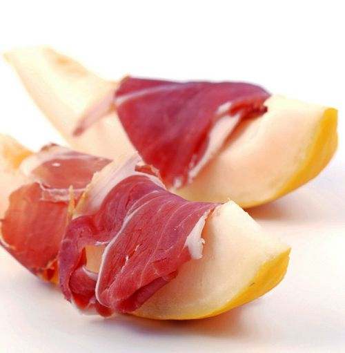 Ham with melon