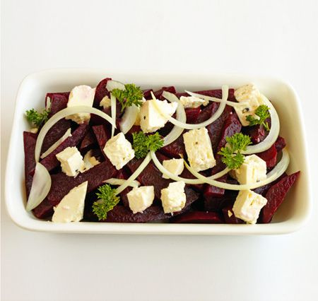 Beet salad with feta cheese