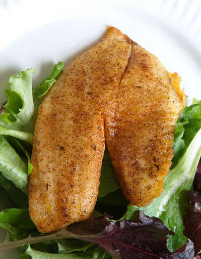 Tilapia in almond breading