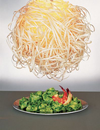Tagliatelle with prawns