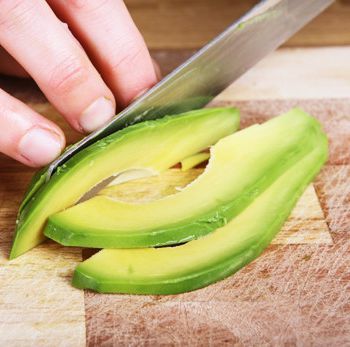 Crispy slices of avocado