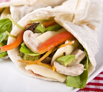 Spring rolls with avocado and vegetables