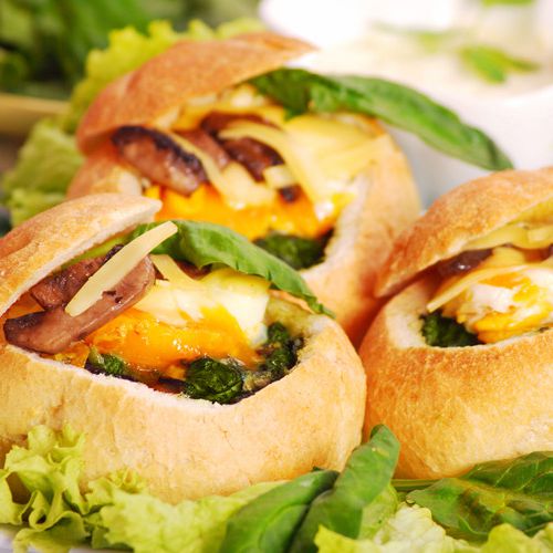 Panini with salad