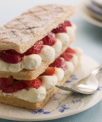 Millefeuille with strawberry