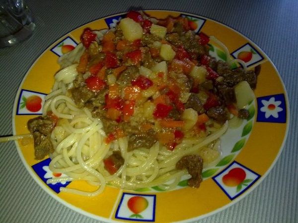 Meat sauce for tagliatelle