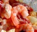 Salad with tender shrimp