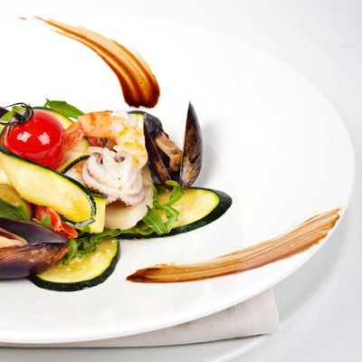 Salad with seafood from the restaurant doucet xo Salad with seafood from the restaurant doucet xo
