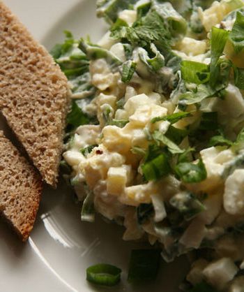 Potato salad with herring