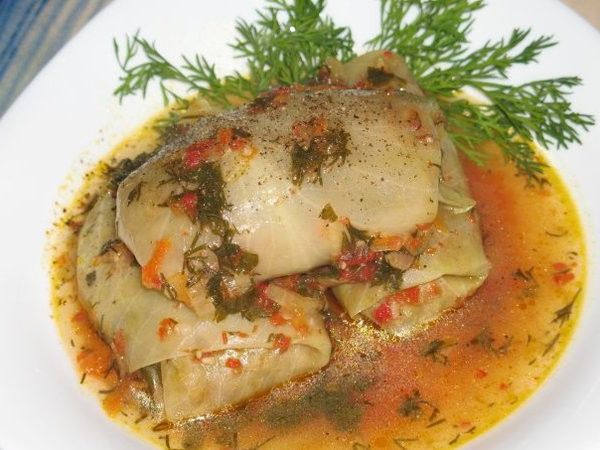 Meatless cabbage rolls