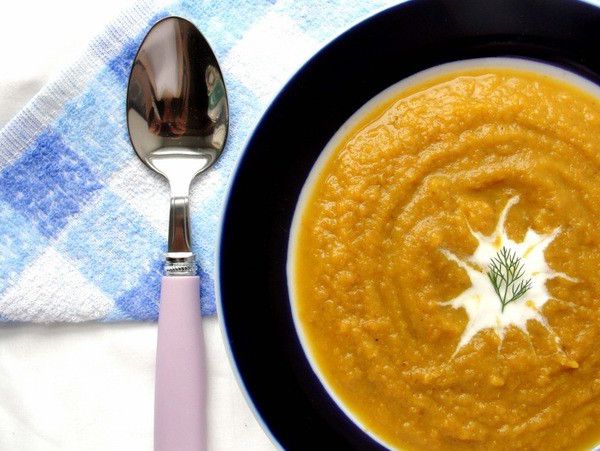 Carrot soup with sorrel