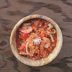 Lentils with seafood from Natalia Skvortsova