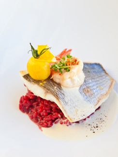 Dorada with beetroot risotto from Maxim Kopylov