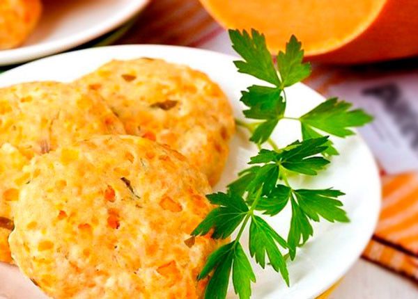 Chicken cutlets with pumpkin