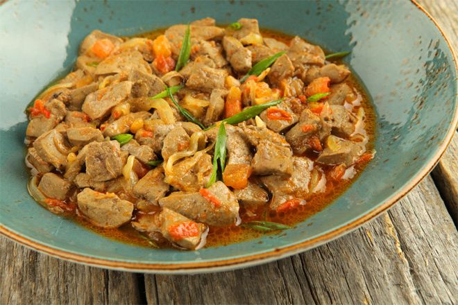 Lamb liver with vegetables (Jigaro Sai)