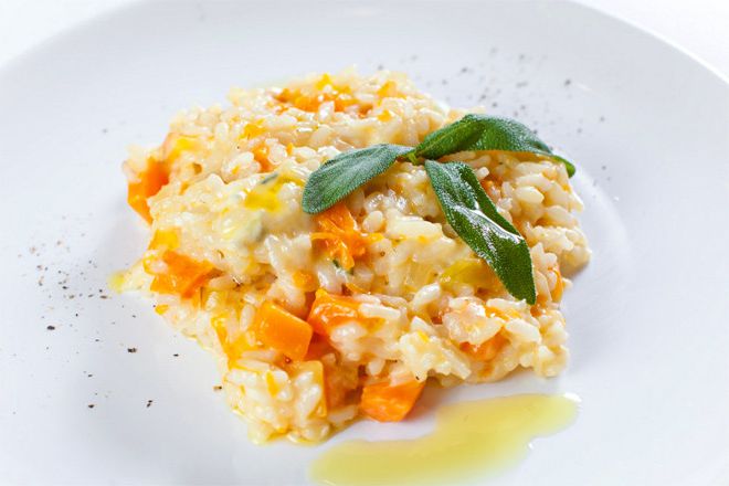 Risotto with pumpkin and gorgonzola