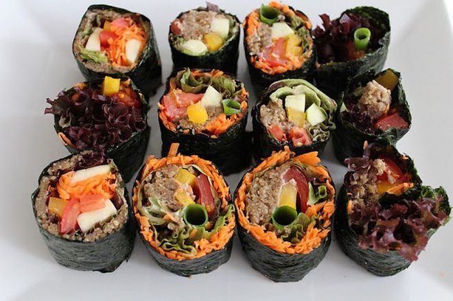 Rolls of carrots