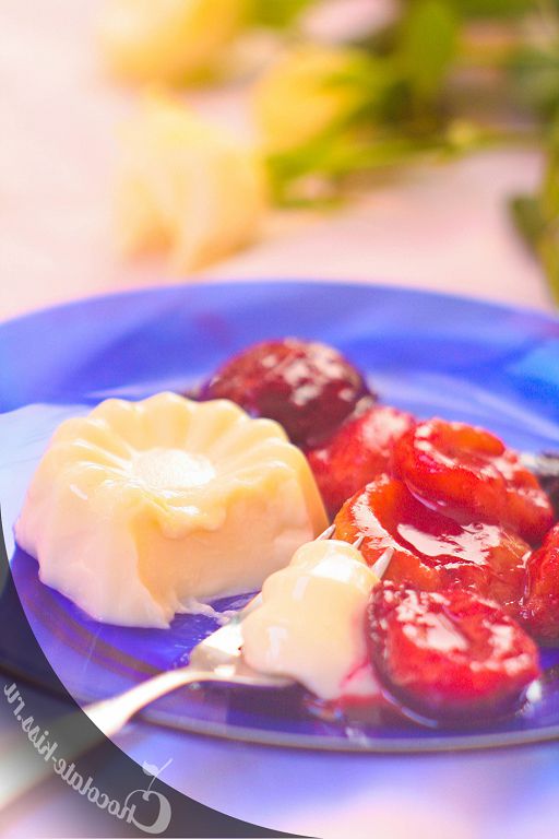 Panna Cotta with cognac and plums from Julia Vysotsky
