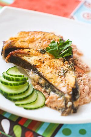 Fish in a souffle
