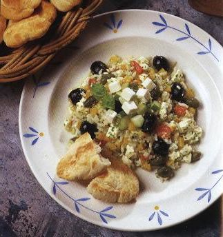 Warm Greek salad