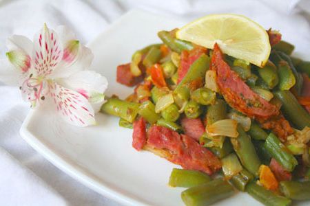 Green beans with ham