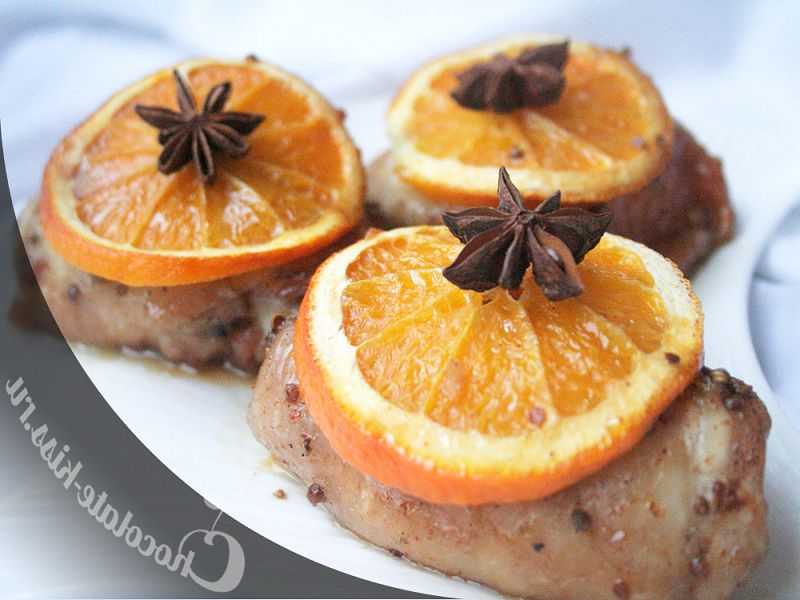 Spicy chicken with oranges