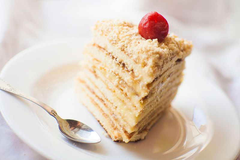 Cake cooked in a frying pan