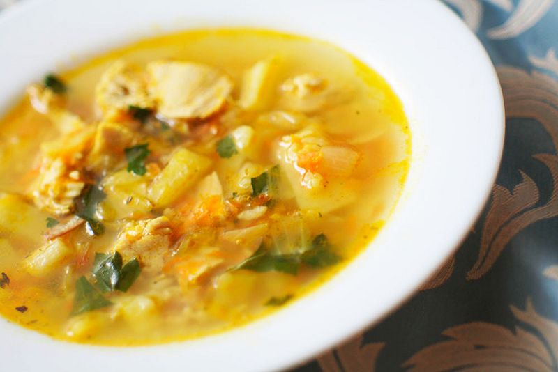 Chicken soup with rice