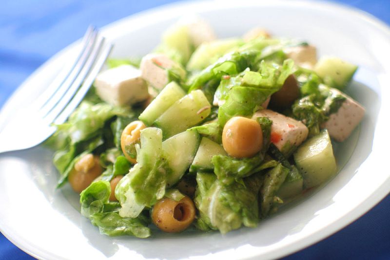 Green Greek salad